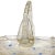 Glass Vintage Murano Gold Flecks White Blue Daisy Pattern Italian Art Glass Rope Handle Basket Bowl For Sale - Image 7 of 8