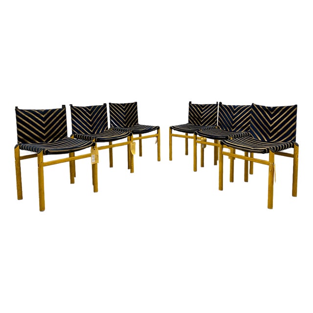 Set of Six Vintage Dining Chairs For Sale