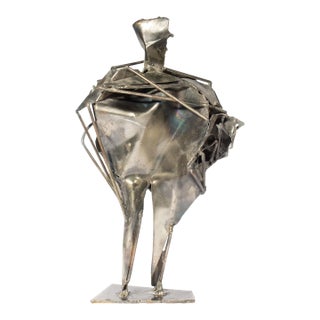 Abstract Metal Sculpture of a Figure by Abbott Pattison For Sale