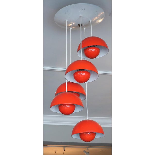 1970's Big Flower Pot Hanging Light by Verner Panton Chairish
