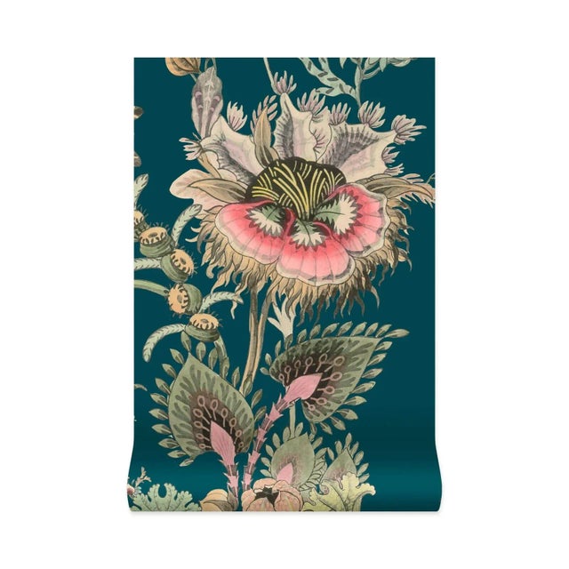 House of Hackney House of Hackney Flora Fantasia Wallpaper - Cerulean, Sample For Sale - Image 4 of 4