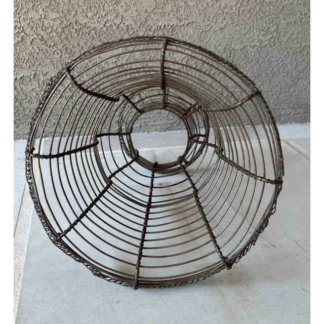 Chestnut Late 20th-Century Fil De Fer Victorian-Style Wirework Urn-Shaped Planter For Sale - Image 8 of 18