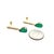 Natural Emerald Diamond Dangle Earrings 14k Y Gold 2.23 TCW Certified For Sale In New York - Image 6 of 11