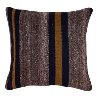 Striped Design Turkish Anatolian Kilim Pillow Cover For Sale