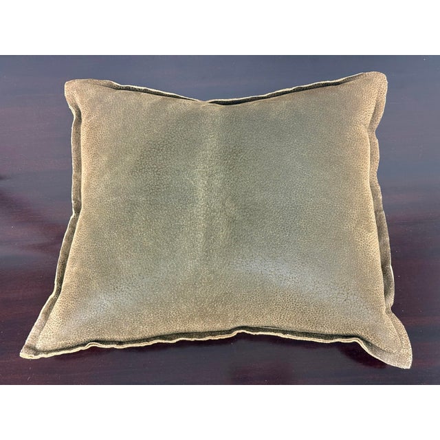 Tan Kuba Cloth Geometric Decorative Pillow. For Sale - Image 8 of 12