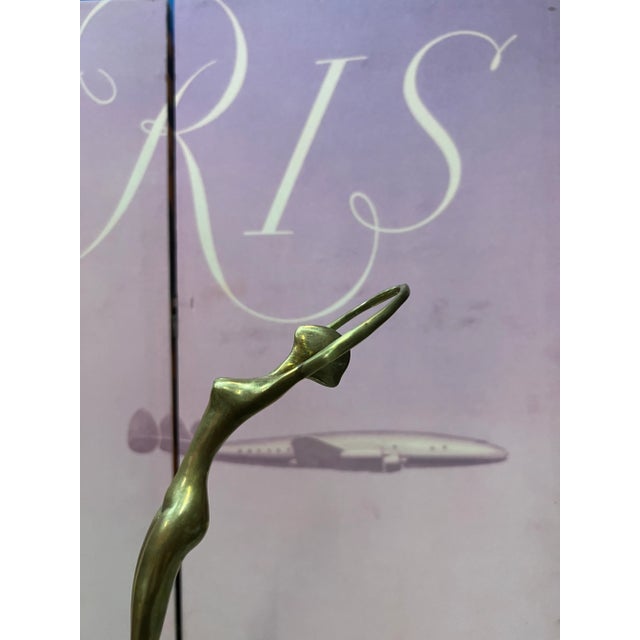 1960s Vintage Brass Ballerina For Sale - Image 4 of 7