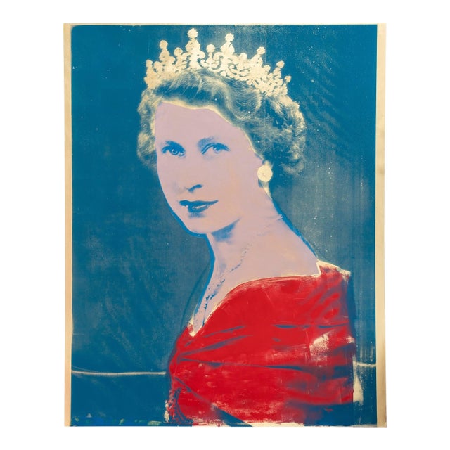 Queen Elizabeth II Artwork by Dane Shue For Sale