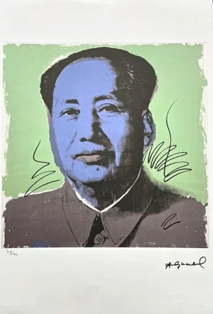 After Andy Warhol, Mao Zedong Green-Gray, 1980s, Lithograph
