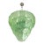 Contemporary Modern Green "Petals" Murano Style Glass Chandelier For Sale