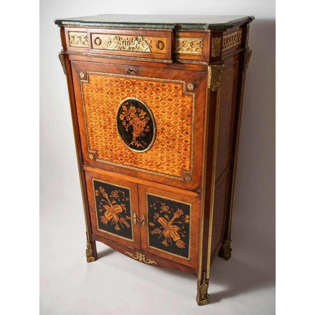 2000 - 2009 Neoclassical Secretary with Marble Top For Sale - Image 5 of 13