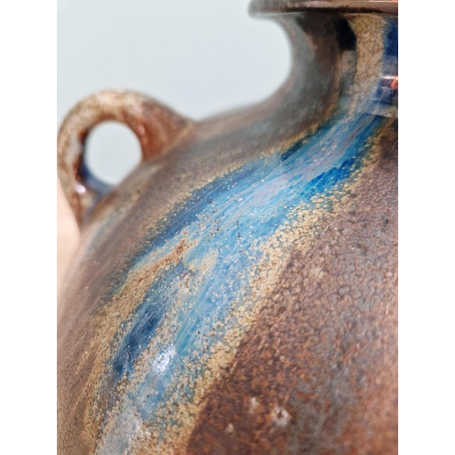 Large Vase with Handles in Flamed Stoneware by Roger Guérin, 1920s For Sale - Image 15 of 16