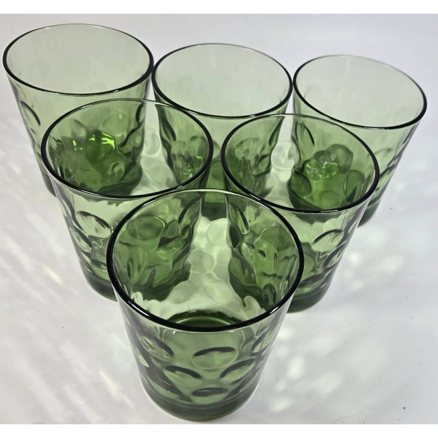 Whimsical Avocado Dot Lowballs- Set of 6 For Sale - Image 6 of 9