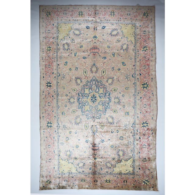 This listing is for an exceptional vintage handmade Turkish rug coming from Sivas.i can say the wool is very soft it is...