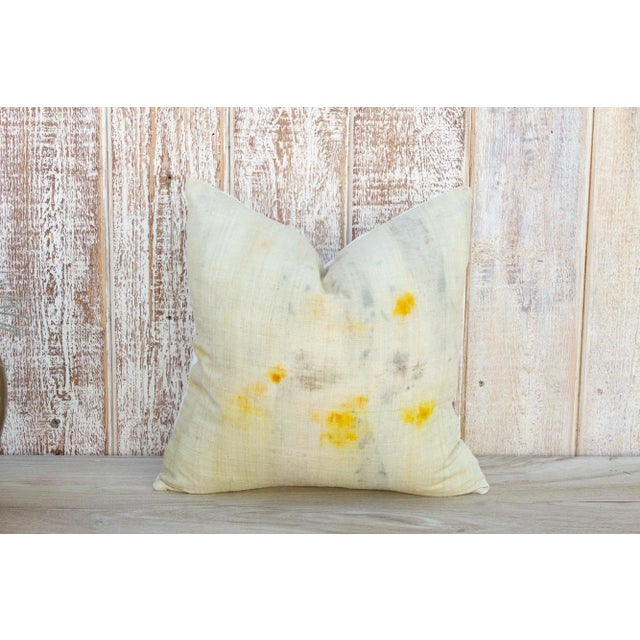Vintage Akai Tie Dyed Organic Silk Pillow For Sale - Image 10 of 10