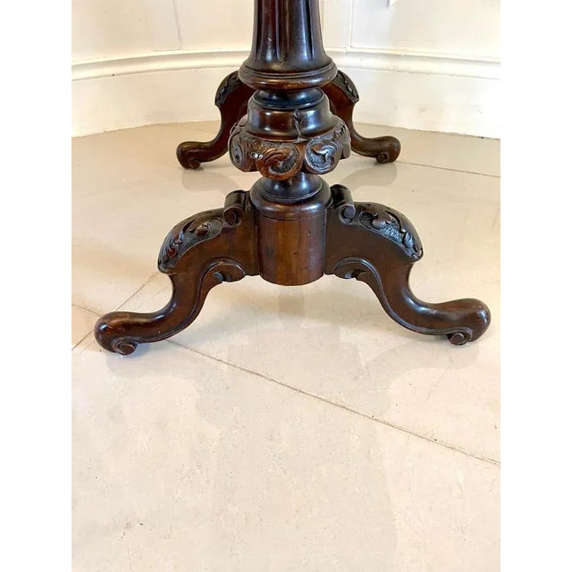 Antique Burr Walnut Inlaid Work Table For Sale - Image 10 of 18