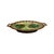 Victorian Oval Brown Handled Pedestal Majolica Dish with Greek Key Edge. Cream Center with Green Leaves and Fern Fronds,...