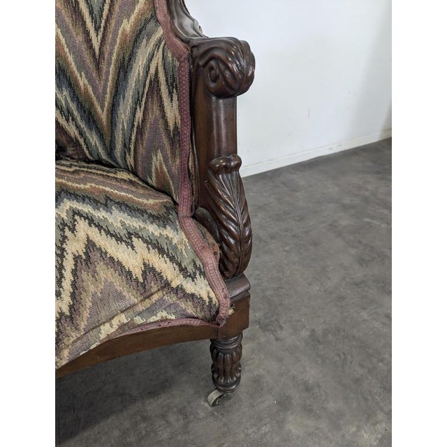 Louis Philippe Style Loveseat in Mahogany For Sale - Image 6 of 8