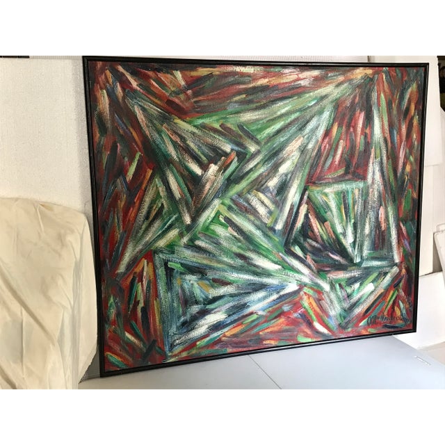 Wings of Light Original Abstract Expressionism Oil Painting by Monique Nichols For Sale - Image 9 of 12