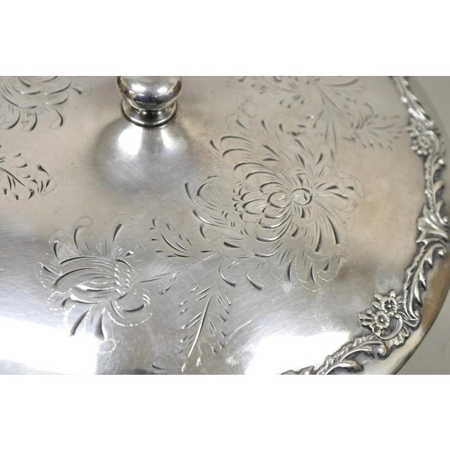 Early 20th Century Reed & Barton Victorian Silver Plated Round Lidded Twin Handle Serving Dish For Sale - Image 11 of 12