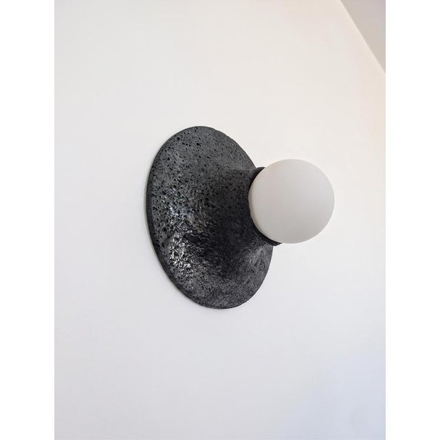 Basalte Glazed Lava Stone Wall Lamp by Clemence Birot For Sale - Image 14 of 18