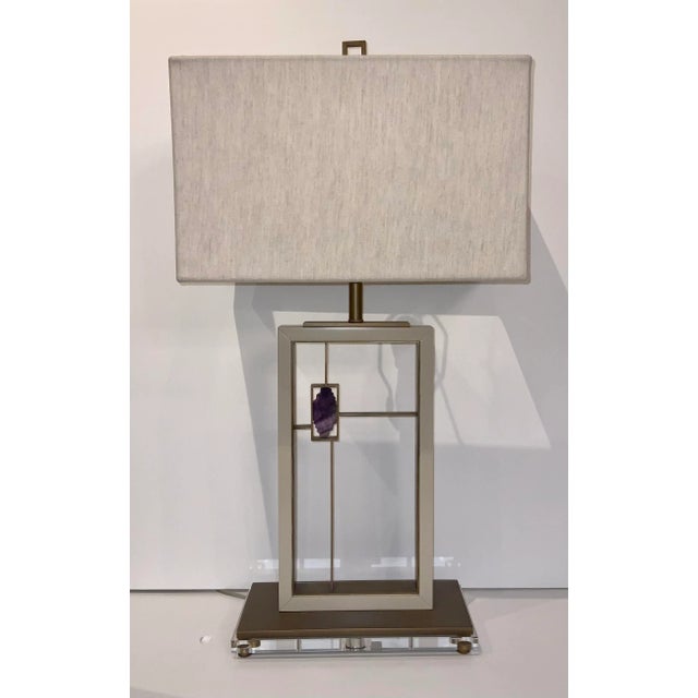 Metal Theodore Alexander Modern Decorators Flair Table Lamp For Sale - Image 7 of 7