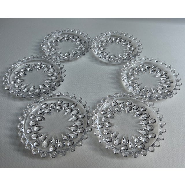 Vintage Set of 6 Nachtmann Bleikrstall Hobnail Crystal Coasters For Sale - Image 16 of 16