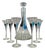 Bohemian Hand Blown Decanter and Glasses Set from Crystalex, 1990s For Sale
