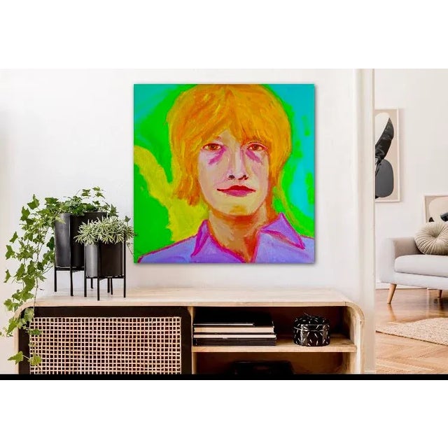 Contemporary Original Pop Art Portraiture Oil Painting For Sale - Image 4 of 12