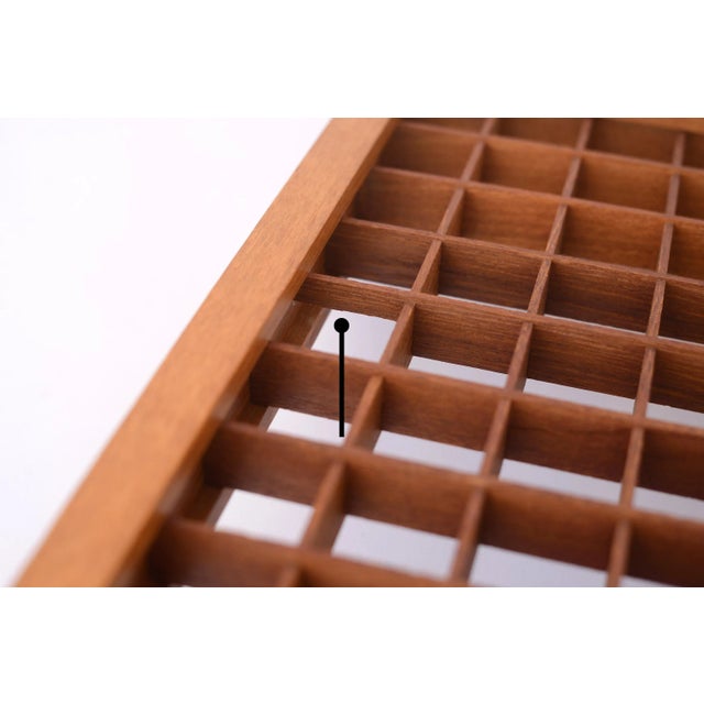 Vintage Danish Komfort Lattice Pattern Teak Glass Coffee For Sale - Image 10 of 10