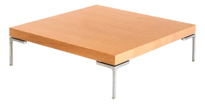 Coffee Table Model Charles in Oak Wood and Aluminium by Antonio Citterio for B & B Italia