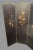 Antique Hand Painted Floral Decorated Folding Leather Dressing Screen In good original condition showing some typical age...
