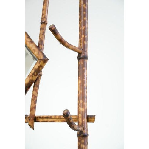 Brown French Standing Coat Rack in Faux Bamboo For Sale - Image 8 of 16