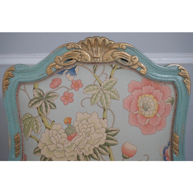 1980s Pair of French Louis XV Style Fauteuil Armchairs For Sale - Image 5 of 18