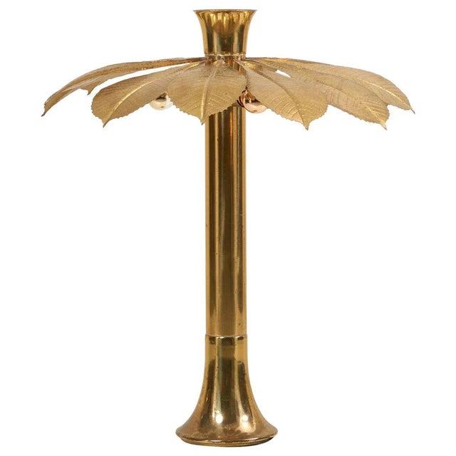 Brass Rhubarb Floor Lamp by Tommaso Barbi, 1970s For Sale - Image 11 of 11