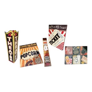 Retro-Themed Home Theater Decor Signs-Transform Your Entertainment Space Into a Vintage Cinematic Experience For Sale