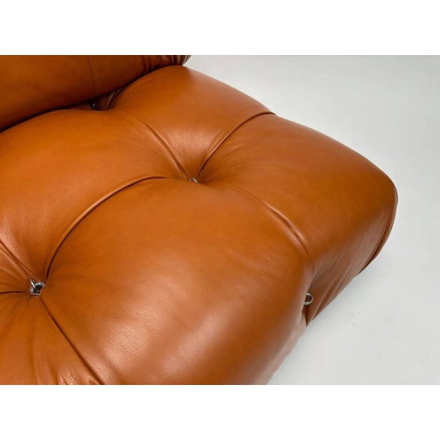 Camaleonda Lounge Chairs in Cognac Leather by Mario Bellini for B&b Italia, 1973 For Sale - Image 11 of 14