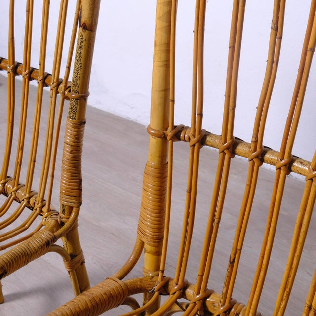 Vintage Italian Bamboo Chairs, 1970s, Set of 2 For Sale - Image 6 of 10