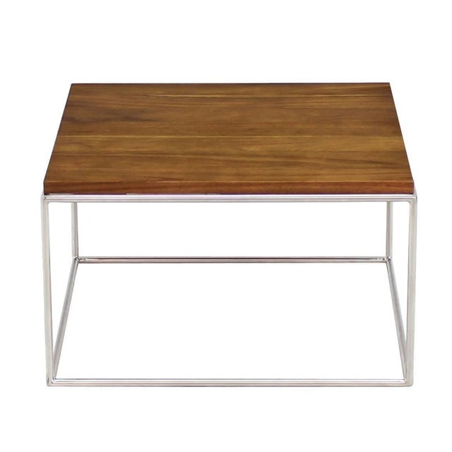 Solid Stainless Steel Chrome Cube Nesting End Side Step Occasional Tables Set For Sale - Image 9 of 10