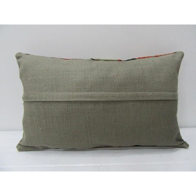 Contemporary Turkish Decorative Kilim Pillow - 20"W x 12"H For Sale - Image 3 of 4