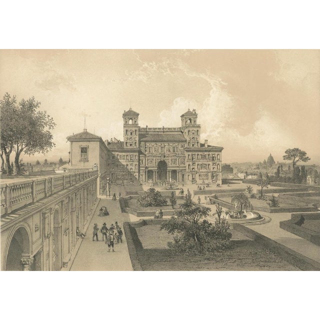 Villa Medici Rome, 1869, Paper For Sale - Image 4 of 10