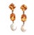 Metal Christina Addison Mother-Of-Pearl Drop Earrings With Elegant Rope Twist Border - a Pair For Sale - Image 7 of 12