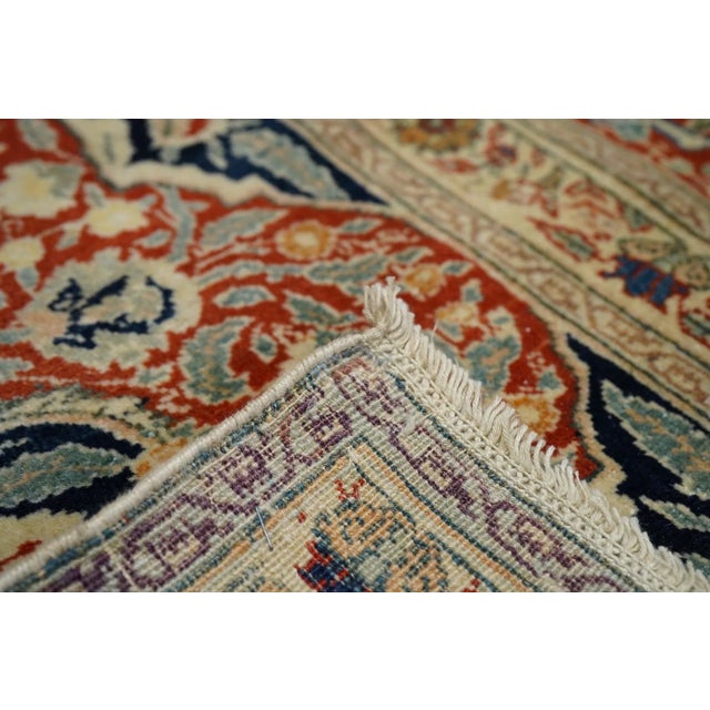 Red Late 18th Century Antique Tabriz Haji Jalili Rug 4'3'' x 6'2'' For Sale - Image 8 of 9