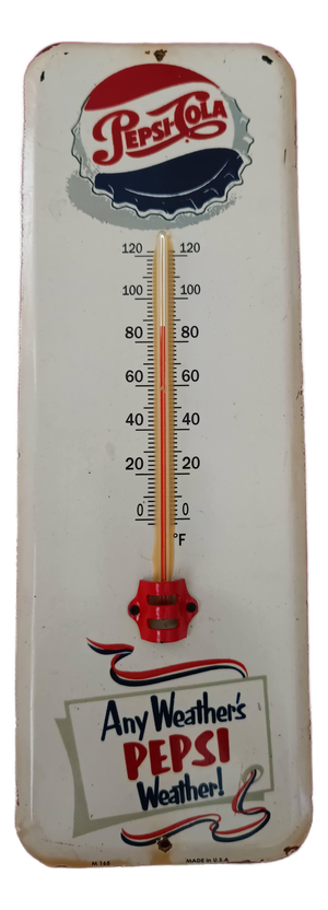 Premium Vintage Style Pepsi-Cola Advertising Thermometer Sign