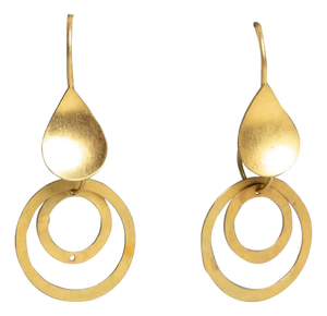 Late 20th Century Pair of 22K Gold Drop Earrings