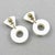 Kaso Cream-White and Mirror Acrylic Resin Clip Earrings For Sale In Atlanta - Image 6 of 10
