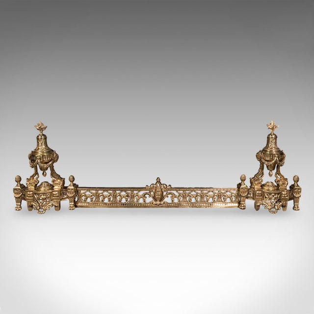 Antique Adjustable Fire Curb, English Hearth Fender, Great Exhibition, Victorian For Sale - Image 4 of 12