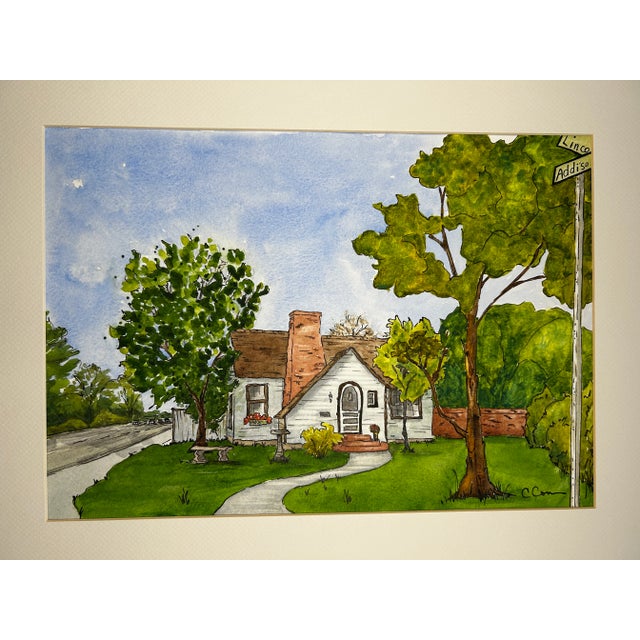 Shabby Chic Giclee Fine Art Print of the Watercolor Painting “Lincoln and Addison” For Sale - Image 3 of 6
