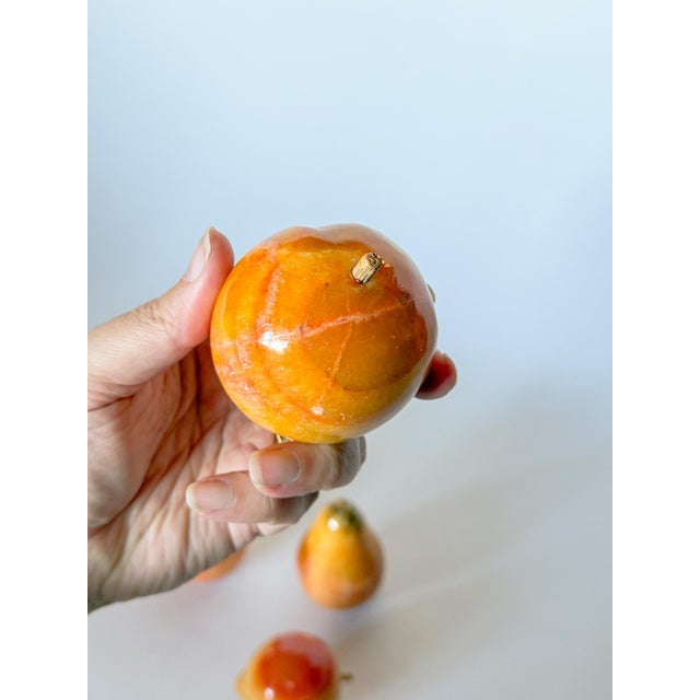Vintage Italian Alabaster Fruits, Pears and Peaches For Sale - Image 12 of 16