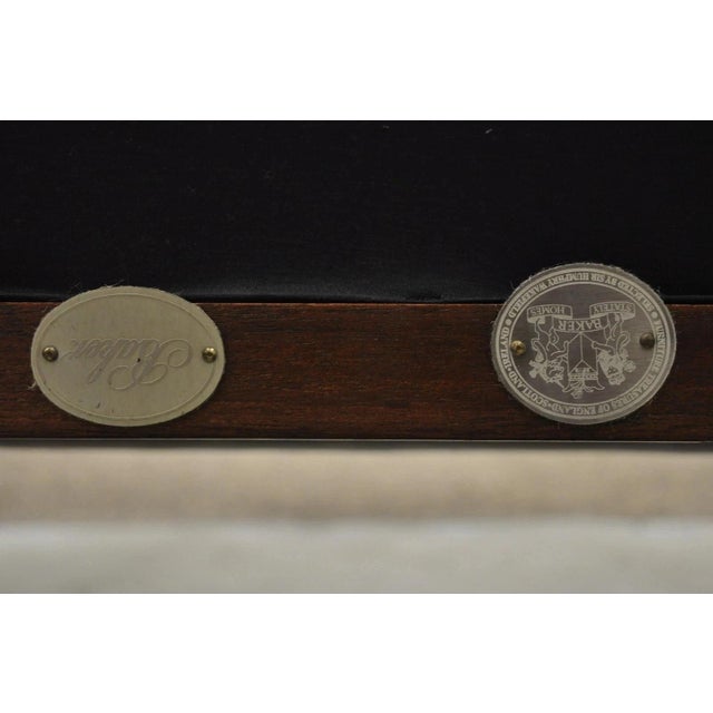 Late 20th Century Baker Stately Homes Regency Style Grey Leather Lions Head Pull Up Tub Club Chair For Sale - Image 10 of 12