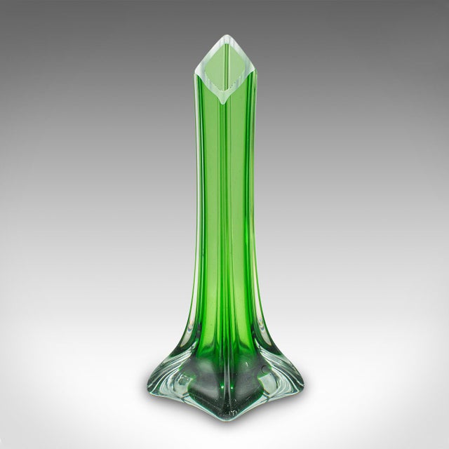 Small Vintage Single Stem Vase, Scandinavian, Glass, Posy